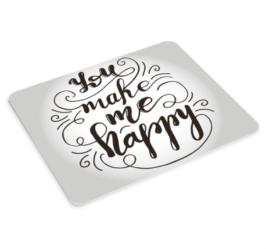Tapis de souris citation art du message joyeux - TenStickers