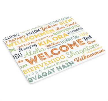 Tapis de souris citation message de bienvenue coloré - TenStickers