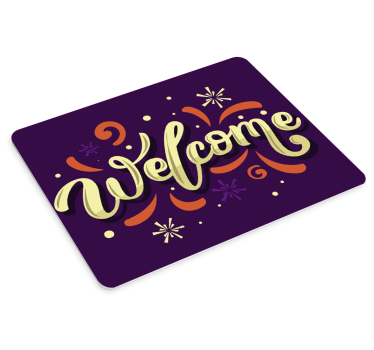 Tapis de souris nom texte accueillant Élégant - TenStickers