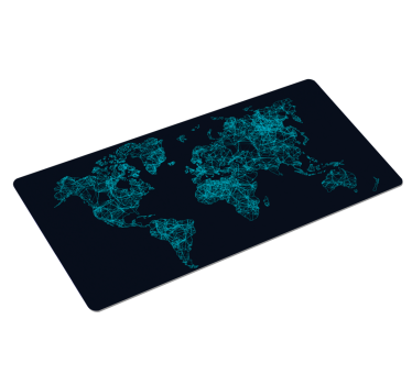 XXL Tapis de souris Carte du monde avec lignes - TenStickers