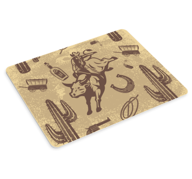Tapis de souris original cowboy sur un taureau - TenStickers