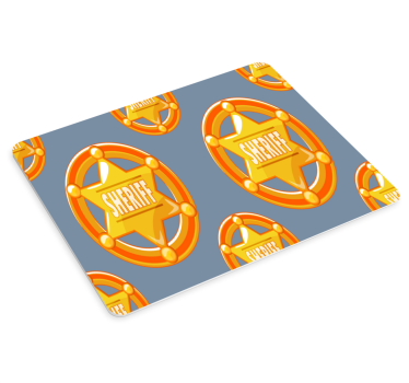 Tapis de souris original motif étoile de shérif - TenStickers