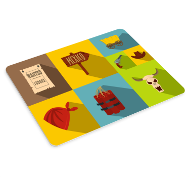 Tapis de souris original icônes sur le thème cowboy - TenStickers