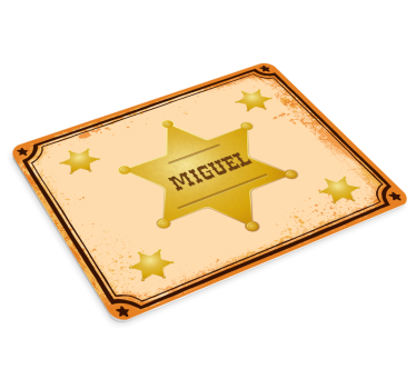 Tapis de souris étoile de shérif - TenStickers