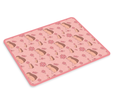Tapis de souris original motif floral hérisson - TenStickers