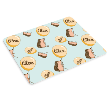 Tapis de souris hérisson avec des ballons - TenStickers