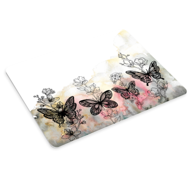 Tapis de souris original papillons et fleurs - TenStickers