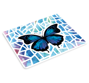Tapis de souris original art mosaïque papillon - TenStickers