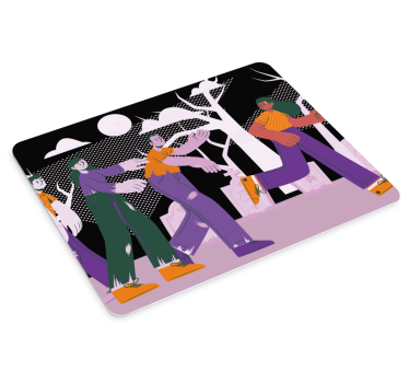 Tapis de souris original promenade de groupe élégante - TenStickers