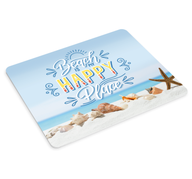 Tapis de souris citation bonheur de plage - TenStickers