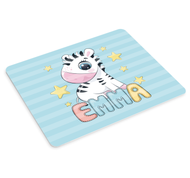Tapis de souris original illustration de zèbre mignonne - TenStickers