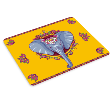 Tapis de souris original illustration d'éléphant vibrant - TenStickers