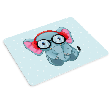 Tapis de souris original personnage éléphant mignon - TenStickers