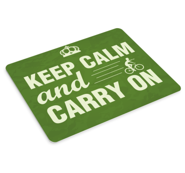 Tapis de souris citation gardez calme et faites du vélo - TenStickers
