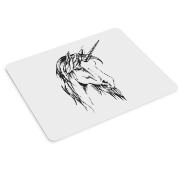 Tapis de souris original illustration de licorne élégante - TenStickers