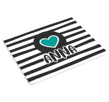 Tapis de souris nom emblème en forme de cœur - TenStickers