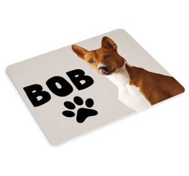 Tapis de souris chien avec nom - TenStickers