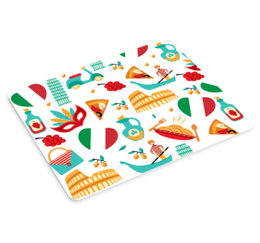 Tapis de souris original cuisine italienne colorée - TenStickers