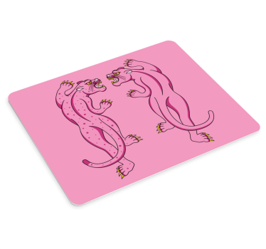 Tapis de souris original affronter les panthères roses - TenStickers