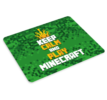 tapis de souris pour gamer Reste calme et joue à minecraft - TenStickers