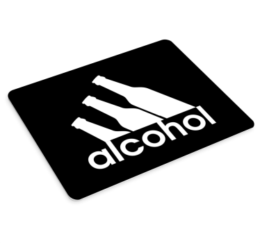 Tapis de souris citation bouteilles d'alcool - TenStickers