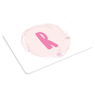 Tapis de souris nom initial Élégant personnalisé - TenStickers