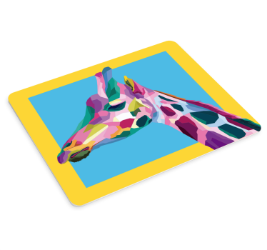 Tapis de souris original profil de girafe coloré - TenStickers