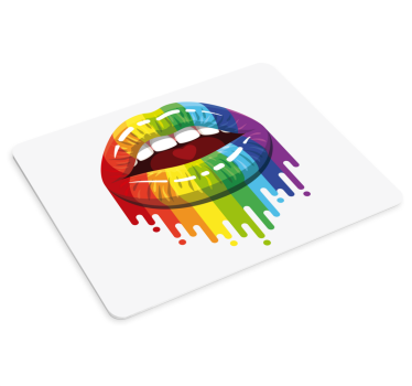 Tapis de souris original gouttes de lèvres colorées - TenStickers