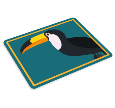 Tapis de souris original contour de toucan élégant - TenStickers