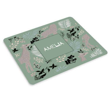 Tapis de souris original motif animal floral - TenStickers