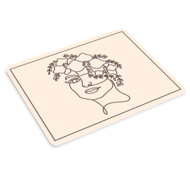 Tapis de souris original portrait floral élégant - TenStickers
