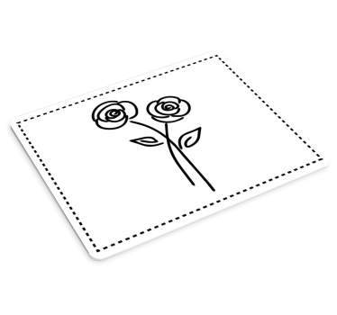 Tapis de souris original deux tiges florales - TenStickers