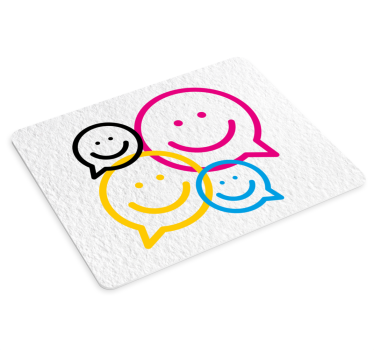 Tapis de souris original icônes de sourires colorés - TenStickers