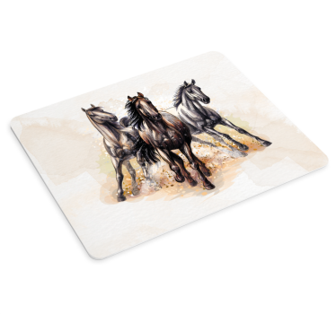 Tapis de souris original des chevaux majestueux au galop - TenStickers