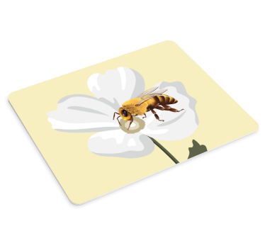 Tapis de souris original abeille sur fleur - TenStickers
