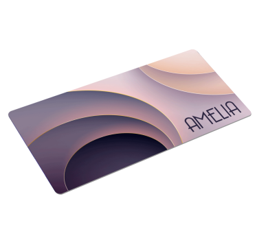 Tapis de souris nom vagues circulaires Élégantes - TenStickers