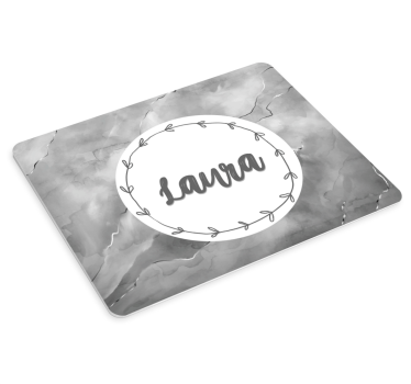 Tapis de souris nom cercle Élégant personnalisé - TenStickers