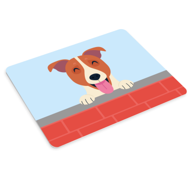 Tapis de souris original chien espiègle qui regarde - TenStickers