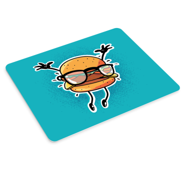 Tapis de souris original personnage hamburger amusant - TenStickers