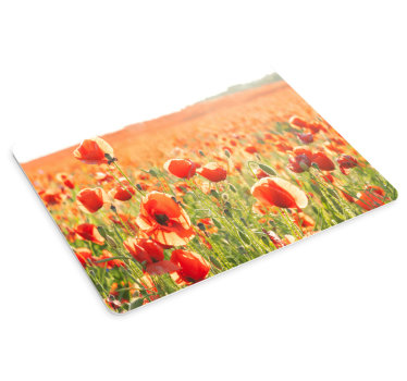 Tapis de souris original champs de coquelicots vibrants - TenStickers