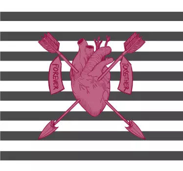 Tapis de souris citation symbole cœur avec flèches - TenStickers