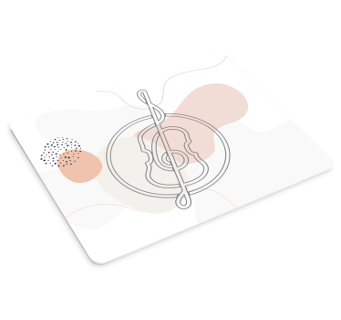 Tapis de souris original silhouette de guitare minimaliste - TenStickers