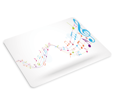 Tapis de souris original notes de musique colorées - TenStickers
