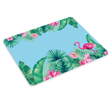 Tapis de souris original paradis des flamants tropicaux - TenStickers