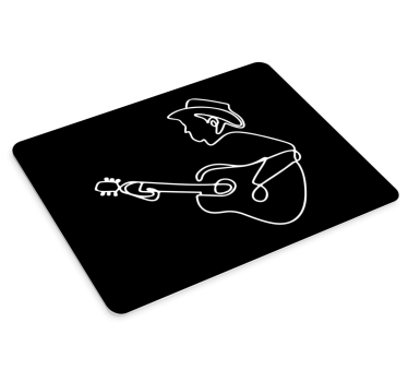 Tapis de souris original musicien avec guitare - TenStickers