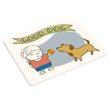 Tapis de souris enfant jouant heureux - TenStickers