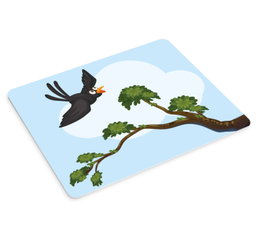 Tapis de souris original illustration d'oiseau volant - TenStickers