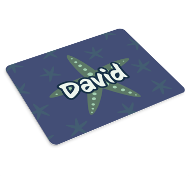 Tapis de souris nom personnalisation étoile de mer - TenStickers