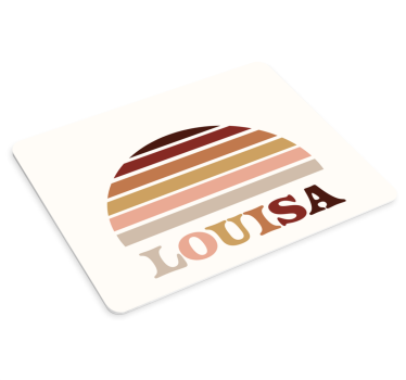 Tapis de souris nom rayures circulaires élégantes - TenStickers