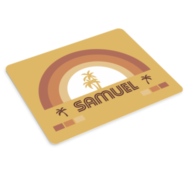 Tapis de souris nom design arc-en-ciel personnalisé - TenStickers